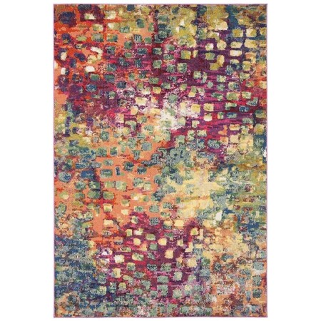 Safavieh Madison 400 Power Loomed Small Rectangle Area RugFuchsia & Gold 4 x 6 ft. MAD425D-4